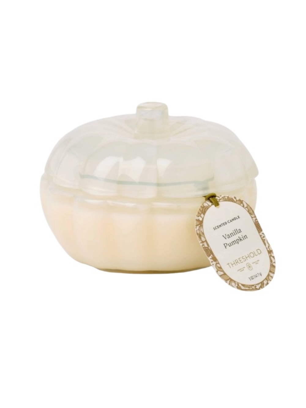 Threshold Vanilla Pumpkin Candle in Glass Pumpkin NWT